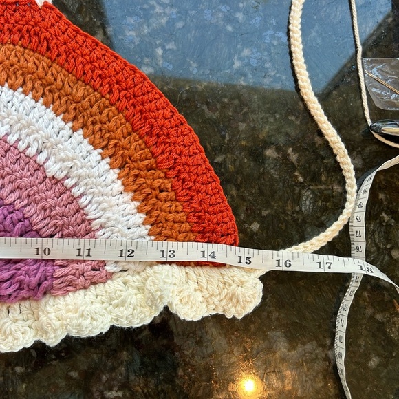 Crocheted halter top. Rainbow pattern pride. Boho. Festival. Hippie. Grandma - Picture 6 of 8